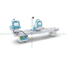 pvc upvc profile double miter saw with Digital display shield jinan factory direct window door making cutting machine for sale